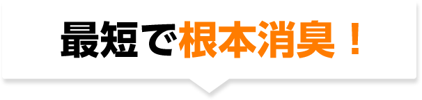 最短で根本消臭！